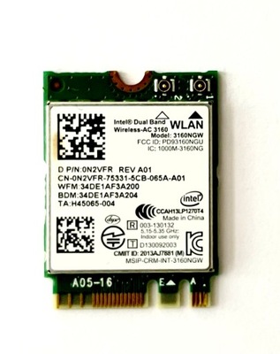 KARTA SIECIOWA INTEL DUAL BAND AC 3160NGW