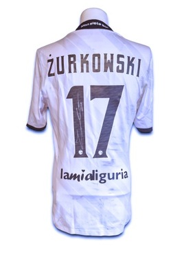 Żurkowski, Spezia Calcio - k. użyta z autografem - matchwornshirt (zag)