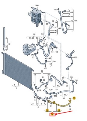 Audi a8 d5 a/c хладагент line 4n0816750d фото №1