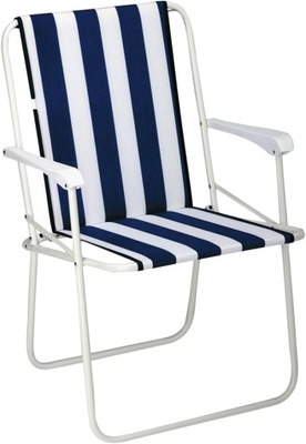 Chiemsee 34216802 Krzesło Składane, Biało/Niebieski 56 x 53 x 78cm