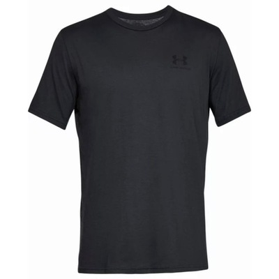 KOSZULKA UNDER ARMOUR SPORTSTYLE LEFT CHEST SS MEN BLACK 001 S