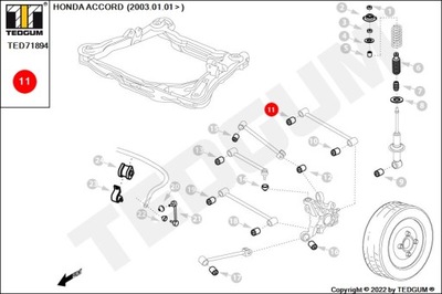 БОЛТ ПОДВЕСКИ HONDA T. ACCORD 02- LE/PR