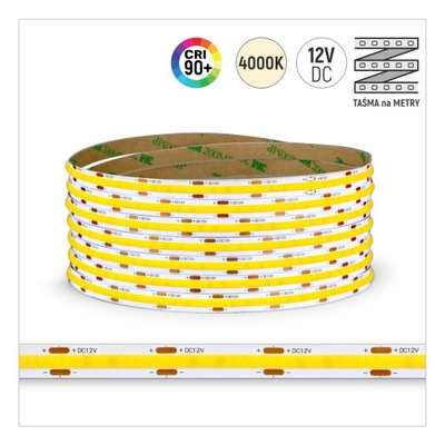 TAŚMA LED COB 480LED/m 15W/m 4000K NEUTRALNA 12V/DC 1536Lm/M CIĄGŁE ŚWIATŁO