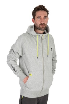 Matrix Bluza Full Zip Hoody Marl szaro-limonkowa L