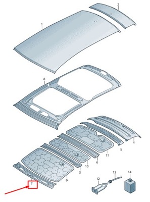Audi a6 4a c8 upper передняя часть roof усилитель 4k9817523 фото №1