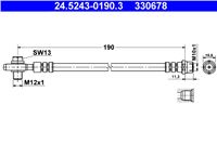 ATE CABLE BRAKE ELAST REAR L/P VW PASSAT 96-  