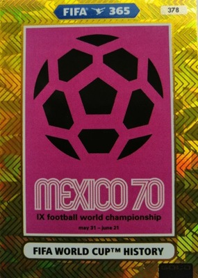 FIFA 365 2021 GOLD 378 WORLD CUP HISTORY 1970