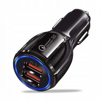 DISPOSITIVO DE CARGA DE AUTOMÓVIL 2 PIEZAS USB QUICK CHARGE 3.0 12V  