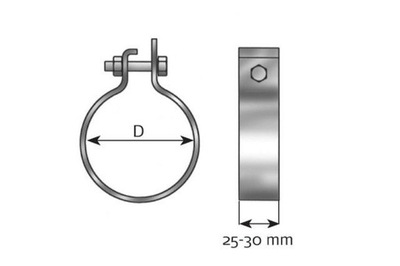 Хомут труби вихлоп. neoplan 94mm фото №1