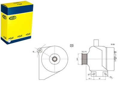 ГЕНЕРАТОР 12V VOLVO S60 S80 V70 XC70 XC90 2.0 2.3 2.4D MAGNETI