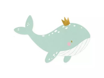 Serwetki papierowe Wieloryb błękitny 16x10 cm