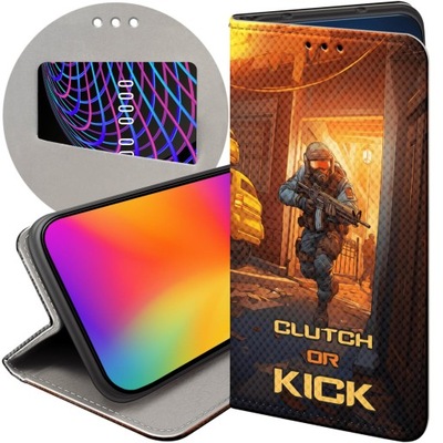 ETUI Z KLAPKĄ DO MOTOROLA MOTO G72 WZORY CS GO COUNTER-STRIKE FUTERAŁ CASE