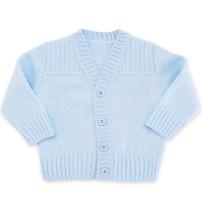 Sweterek niemowlęcy do Chrztu błękitny 62