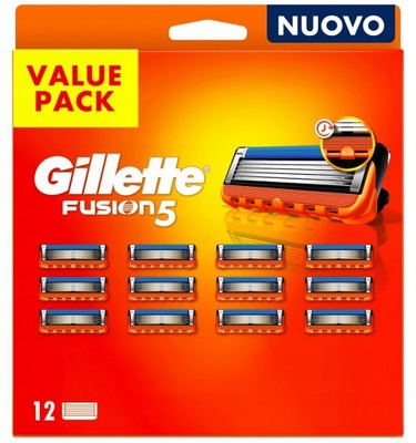 GILLETTE FUSION 5 WYMIENNE OSTRZA 12SZT LH36