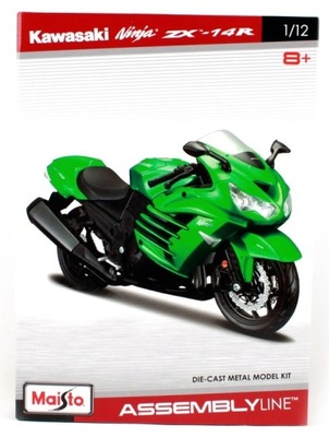 MAISTO Motor Motocykl Kawasaki Ninja 1:12 do składania 39197