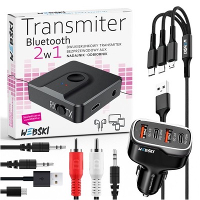 TRANSMITER BLUETOOTH SAMOCHODOWY ŁADOWARKA USB