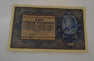 Polska - Banknot - 100 Marek - 1919 rok seria S