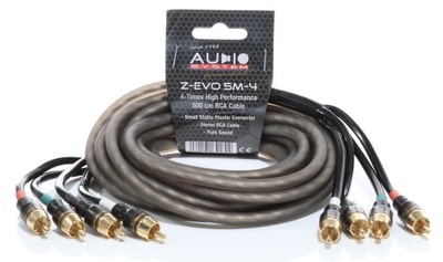 Przewód sygnałowy 4-żyłowy Audio System Z-EVO 5M-4 4x RCA CHINCH 500cm