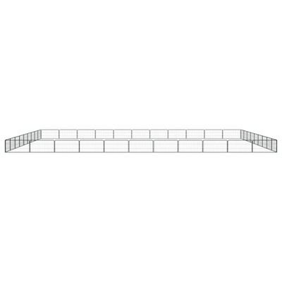 Kojec dla psa, 40 panele, czarny, 100x50 cm, stal