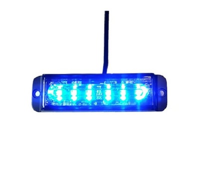 ФАРА СТРОБОСКОП LED (СВІТЛОДІОД) 6 BLUE POLICJA STRAZ 12V