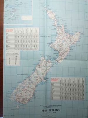 NOWA ZELANDIA mapa plany miast 1985 r. Auckland