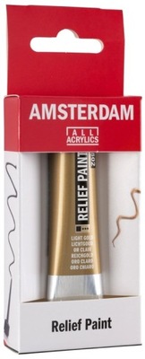 Farba KONTUROWA do MALOWANIA Mega Amsterdam Relief Paint 20ml Light Gold