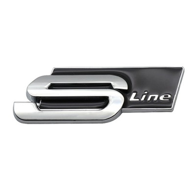 EMBLEMA PLAKIETKI PARA AUDI S-LINE A4 A5 A6 A7 Q5 Q7 Q8 TT E-TRON 8.3X3CM  