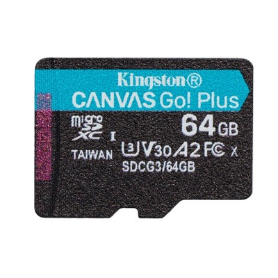 Kingston karta pamięci 64GB microSDXC Canvas Go! Plus kl. 10 UHS-I 170 MB/s