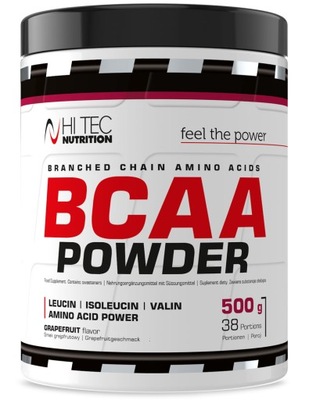 Hi TEC BCAA Powder- 500g SMAKI AMINOKWASY AMINO