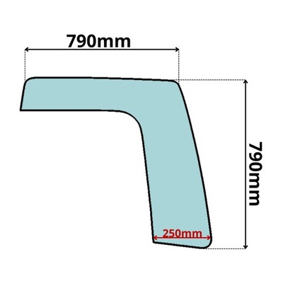 Скло бічна daf cf 65 75 85 права bok 0184 фото №1