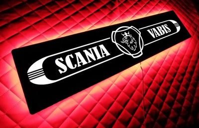 PLACA DIODO LUMINOSO LED SCANIA VABIS TIR BUS 12/24V 100X25CM  