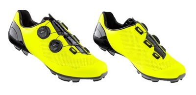 Buty FORCE MTB WARRIOR CARBON, fluo 44