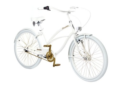 Rower CRUISER Plumbike La Donna GOLD WHITE 7B