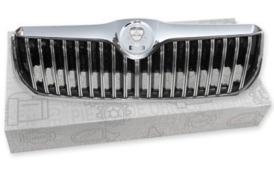 Oem решётка радиатора капот решётка радиатора skoda superb ii 08- хром фото №1