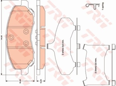 ZAPATAS DE FRENADO DODGE CALIBER 06-  