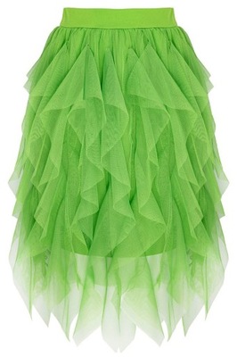 Śliczna spódnica midi z tiulu Italy zielona dla dziewczynki 158 164