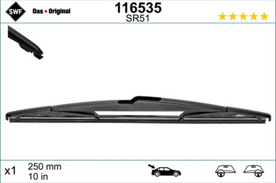 LIMPIAPARABRISAS PARTE TRASERA 250MM JEEP COMPASS OPEL ASTRA K INSIGNIA A SSANGYONG  