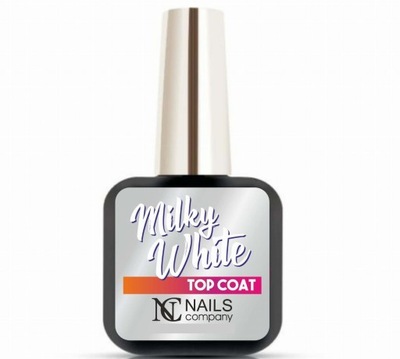 Milky White Top Nails Company top hybrydowy mleczny 6ml
