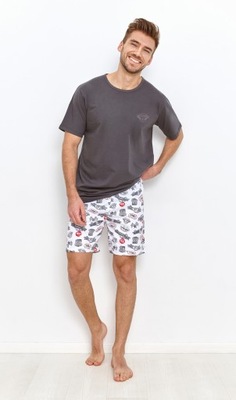 Piżama męska Relax 2893 S/S 23 wz.2 Taro M grafit