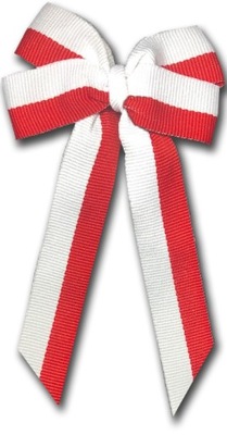 długie kotyliony polskie flaga przypinki biało-czerwone kokarda narodowa