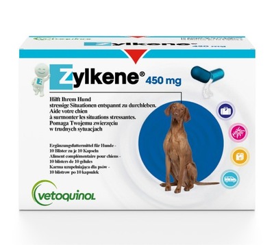 Tabletki uspokajające Vetoquinol Zylkene 450mg 10 tabletek
