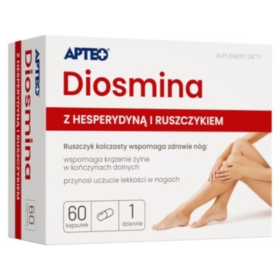 Diosmina 450mg Z Hesperydyną 50mg Apteo 60 Kapsułek