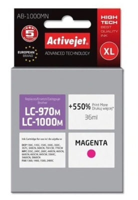 Activejet Tusz Brother AB-1000MN (LC1000M) magenta