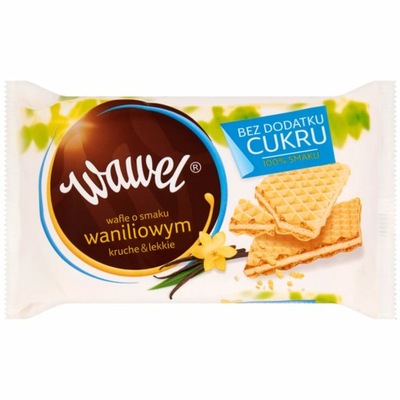 Wafle bez cukru Wawel Waniliowe 110g