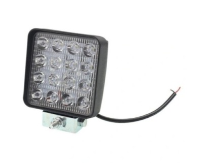 Лампа рабочая led 16 led, освещение skupione spot 107x107x55mm 12-36v фото №1