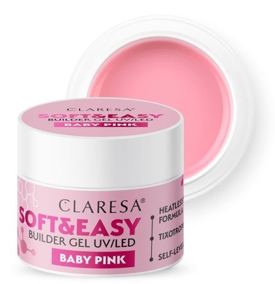 Claresa Żel budujący Soft&Easy Baby pink 12g