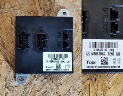 Модуль блок керування сидіння mercedes w211 2115452132 фото №1