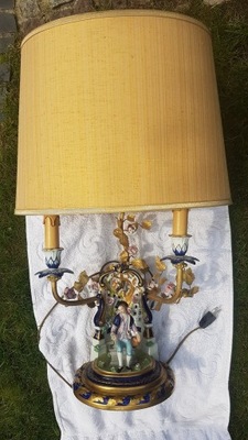 Exclusive lampa Sevres porceI poł. XXw złocenie