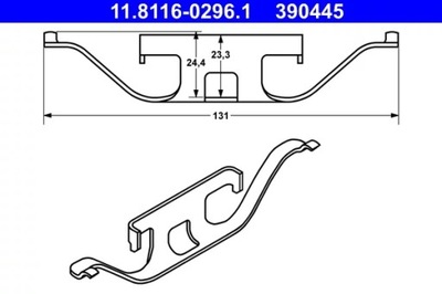 ATE 11.8116-0296.1 SPRING CALIPER HAM.BMW 3 E46  