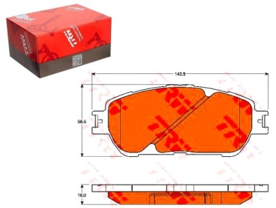 Тормозные колодки тормозные lexus перед es 3,0 01-08 trw фото №1
